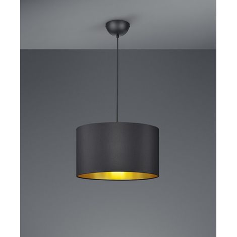 Suspensión Hostel Metal negro-dorado Al. 150 cm Ø40 cm Trio Lighting (1/5)