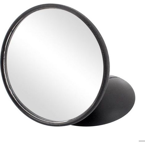 Rétroviseur d'angle mort Miroir d'angle mort avec ventouse pour voiture 85mm Diamètre Cadre Noir plastique convexe (1/2)