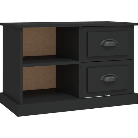 TV-Schrank Schwarz 73x35,5x47,5 cm Holzwerkstoff - TV Schrank - Holzwerkstoff Möbel - Schwarzer TV Stand - Wohnzimmerschrank - Regal Schwarz (1/5)