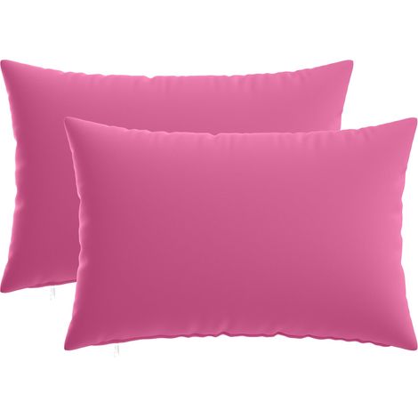 Cojín con almohada HEERLEN 2 uds. Rosa Poliéster vidaXL (1/5)