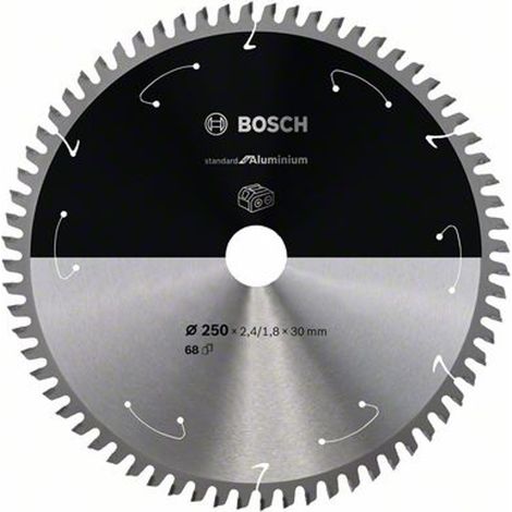Bosch PRO Aluminium cordless Kreissägeblatt, 250 x 2,4 x 30 mm, T68