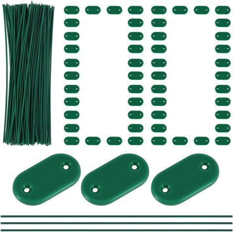 Lot de 100 fixations pour brise-vue – Kit de fixation résistant aux intempéries avec serre-câbles et plaquettes de fixation, serre-câbles pour jardin, pelouse, clôture, balcon (1/5)
