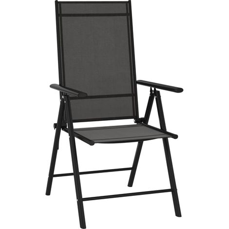 Maison Exclusive - Gartenstühle Klappbar 6 Stk. Textilene Schwarz