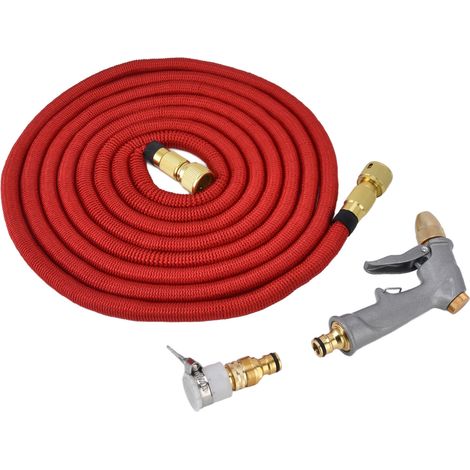 Tuyau d'arrosage multifonctionnel extensible avec filetage femelle G3/4 pour le lavage de voiture et de pelouse. (1/5)