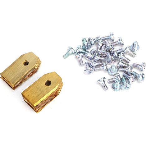 Lames de coupe-bordures en acier inoxydable plaqué titane, lot de 30 (1/5)