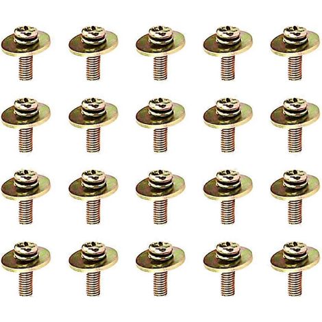 20 vis de fixation de rechange pour supports de batterie en métal (griffes et crochets) pour batteur-6.4X5.1CM-Golden (1/3)