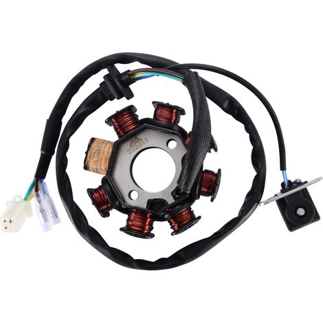 Bobine de Stator pour Moteur Hors-Bord Yamaha 20CV / 25CV – Références 6L2-85520-10, 6L2-85520-11 (1/3)