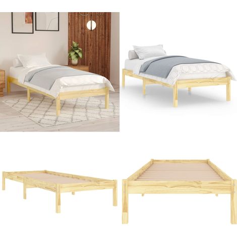Giroletto in Legno Massello 90x190 cm Single - Letto in legno - Letto 90x190 cm