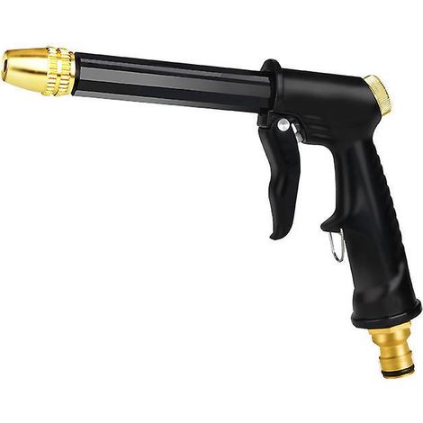 buse De Tuyau D'arrosage Haute Pression - Robuste Rotatif Pistolet Eau Buse En Laiton - Dbit D'eau Rglable Pour Jardinage, Lavage De Voiture, Net (1/5)