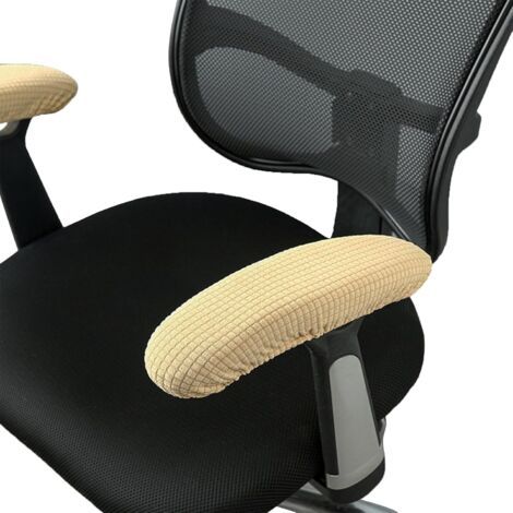 Jaune Housses d'accoudoirs pour chaises de bureau, protège-accoudoirs, extensibles et résistantes aux taches, lavables, assise élastique et protection (1/5)