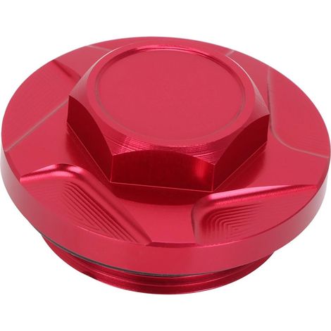 Bouchons de vidange d'huile rouges en alliage d'aluminium pour moto avec joints en caoutchouc anti-fuite (1/4)