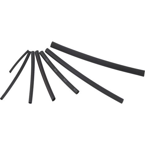 Lot de 200 gaines thermorétractables noires, taux de rétreint 2:1, pression de 10,4 MPa, température de rétreint de 70 à 110 °C (1/5)