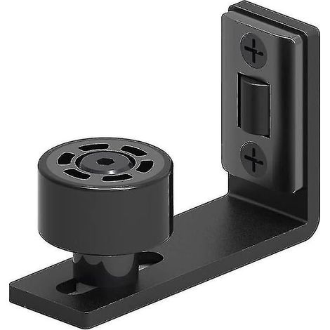 Rail de sol réglable pour porte coulissante de grange, rouleau inférieur, fixation murale, noir (1/5)