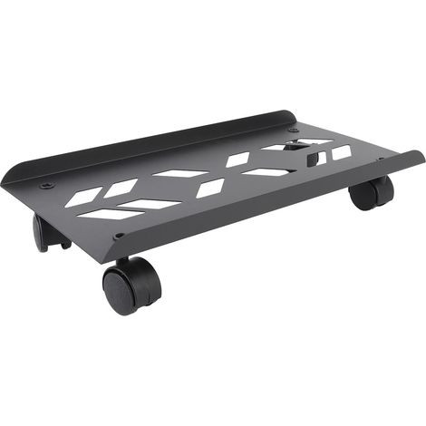 Support pour tour ordinateur CPU mobile en acier aéré sur roulettes pour gaming accessoires bureau (1/5)