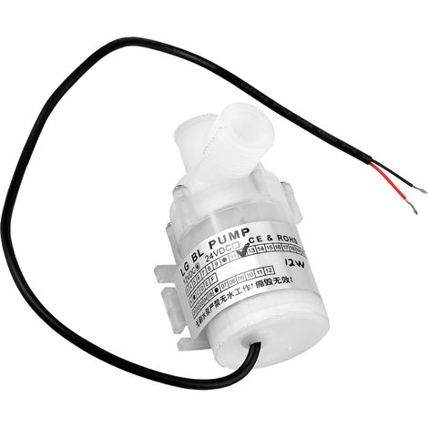 Mini pompe à eau submersible ultra silencieuse 12 V CC 12 W, blanche, sans balais, de qualité alimentaire, hauteur de refoulement de 3,5 m