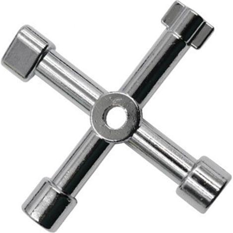 Clé triangulaire universelle à 4 voies pour train, ascenseur, armoire, vanne triangulaire en alliage (1/5)