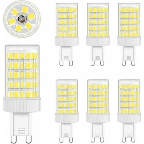 - Ampoule G9 LED Blanc Froid, 10W LED G9 6000K Equivalence Incandescence 80W Lumière 900LM Lampe G9 LED AC 220V Lumineux 360º Large Angle de Faisceau 862835 SMD Non Dimmable Lot de 6 (1/5)