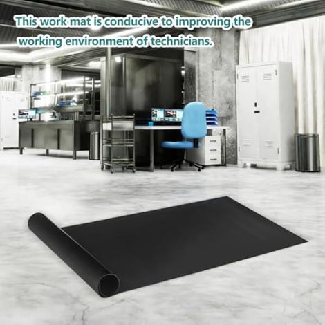 Tapis de réparation en caoutchouc, tapis d'établi antistatique, tapis de travail, tapis de sol électrique, tapis de travail de soudure pour réparation électronique (1/5)