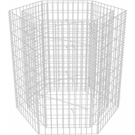 vidaXL Sechseckiges Gabionen-Hochbeet 100×90×100 cm