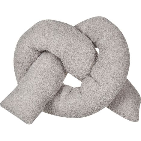 Dekokissen GLADIOLUS Bouclé 172 x 14 cm Grau Ohne Muster