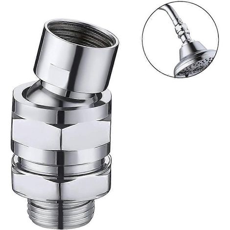 Raccord à rotule pour pommeau de douche pivotant, adaptateur à rotule pivotant, rallonge de bras de douche réglable, composant universel en nickel brossé