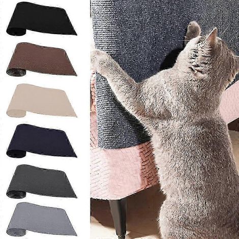 Tapis à griffer adhésif découpable pour chat, résistant à l'usure, pour canapé, accessoire pour chat agréable au toucher. (1/5)