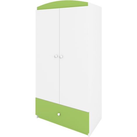 Armoire 2 portes enfant verte Drimy (1/5)
