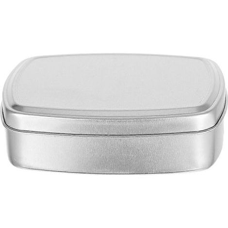 Multifunktionale Seifenbox aus verschleißfestem Aluminium, tragbar und elegant – 9,50 x 7,00 x 2,50 cm – Silber (1/4)