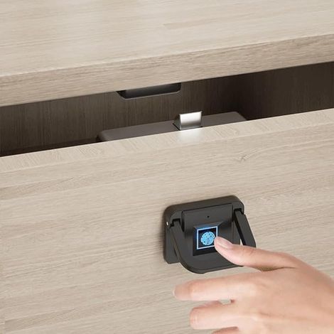 Serrure Électronique Dissimulée avec Poignée Tiroir à Empreinte Digitale sans Clé pour Armoire Casier