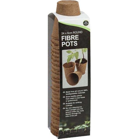 Lot de 24 pots en fibre de coco 6 cm