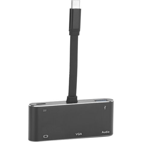 Adaptateur Expand 5 en 1 TypeC HDMI VGA Sortie audio Alimentation multifonction Noir (Noir) (1/5)