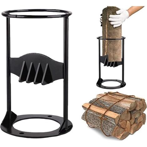 Fendeur de bois de chauffage - 1 pièce - Noir - Outil de fendage manuel,Outil de fendage de bois de chauffage de camping en plein air, outil de coupe de bois