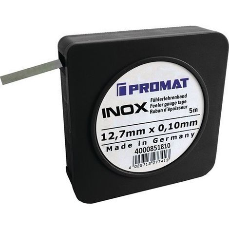 Cinta de galgas de espesores S.0.09mm INOX L.5m An.12.7mm PROMAT