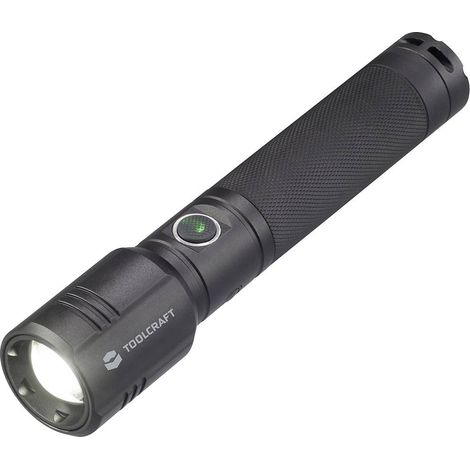 TOOLCRAFT SMD LED Torcia tascabile regolabile, Interfaccia USB, con modalità strobo a batteria ricaricabile 1000 lm 35 (1/5)