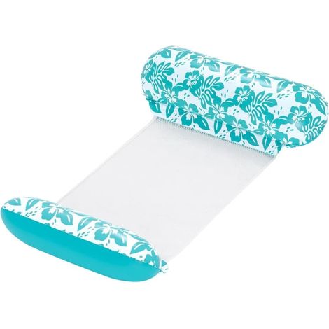 TrAdE Shop Traesio - Materasso Amaca Gonfiabile Galleggiante Design Tropicale Piscina 114x81x22cm 43839 - (1/5)