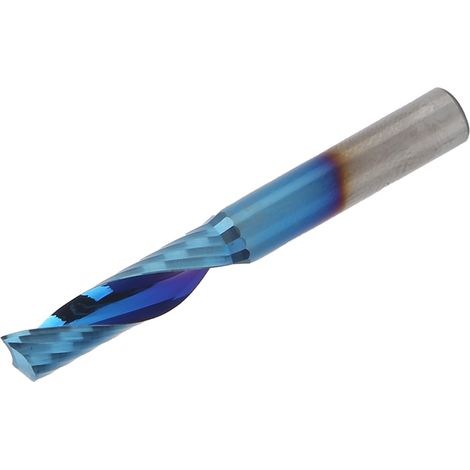 Fraise en spirale monobloc en acier tungstène bleui pour CNC 6x22x50 (1/5)