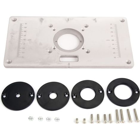 Plaque d'insertion 235x120mm pour table de défonceuse aluminium avec anneau (1/5)