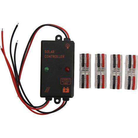TOPINCN Hocheffizienter PWM-Solarregler 5A 6V 12V Automatische Anpassung für Bootswasserpumpen Landschaftsbeleuchtung 1 x Solarregler 4 x Anschlussklemmen