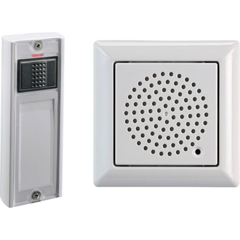 Grothe Set de timbres inalámbricos UP-FG 230ws, empotrado, blanco, inalámbrico, 43740