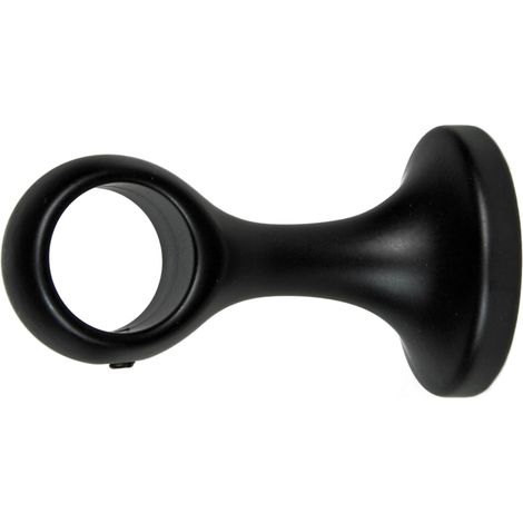 2 supporti neri monoblocco fisso chiuso per tubo tenda diametro 20 mm