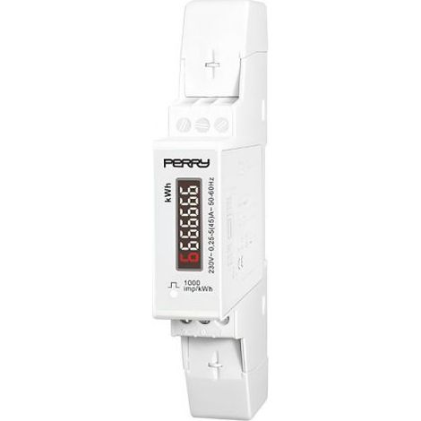 PERRY Contatore di energia monofase 1 DIN - 1SDSD06CEM/1