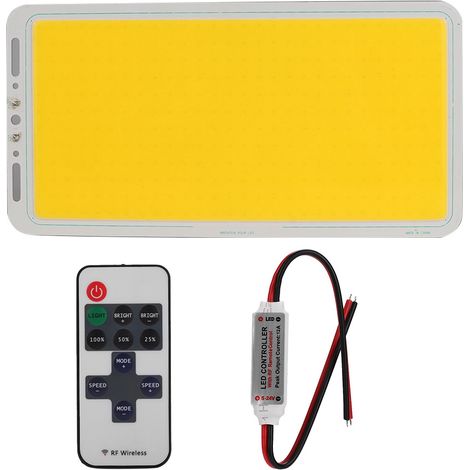 Panneau d'éclairage de lampe à LED COB dimmable 12-14 V 70 W pour l'éclairage de voiture de travail de maison (blanc chaud) (1/5)