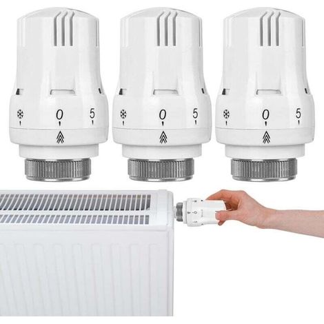 Tête Thermostatique Vanne Radiateur 3 Pièces M30 X 1,5 Rechange Évier Cuisine WC Salle De Bain (1/4)