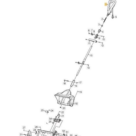 MANIGLIA ASSY BIANCA ORIGINALE STIGA - 1811-2878-01