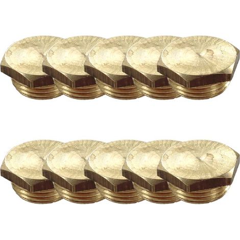 Lot de 10 Bouchons Laiton Mâle 3/8" (12/17) - Arcanaute (1/3)