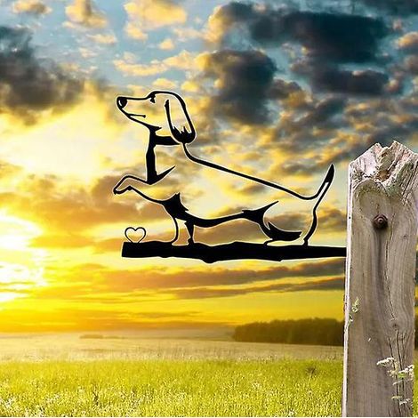 chiens Ornements De Jardin En Mtal Pour Cltures, Dcorations D'extrieur Et De Maison, Dcoration De Jardin, Sculptures, Silhouettes En Fonte, Arbre, (1/5)
