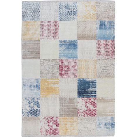 Tapis Tissé Imprimé Rétro "Antigua" Multicolore 120 x 170 cm (1/4)