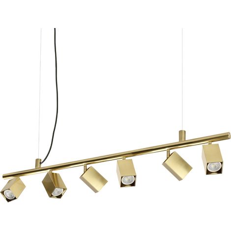Ideal Lux Sospensione Moderna DYNAMITE 6 luci GU10 ottone metallo