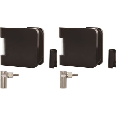 Glastürband Solido Türband Office für Glastüren mit Rahmenteil Incanto links, Tragkraft 55 kg, Alu schwarz (1/4)