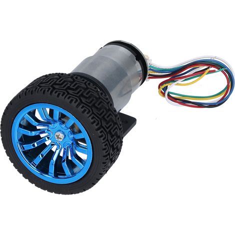 Kit moteur à encodeur avec arbre de 6 mm et support de montage, idéal pour la construction de robots et véhicules intelligents DIY (DC6V JGB37-52012RPM). (1/5)